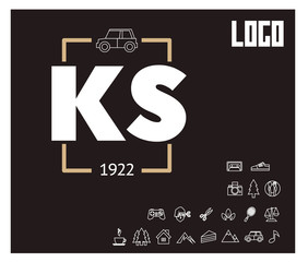 KS Initial Logo for your startup venture