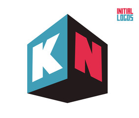 KN Initial Logo for your startup venture