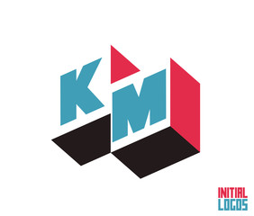 KM Initial Logo for your startup venture