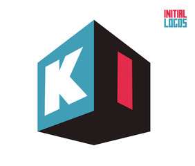 KI Initial Logo for your startup venture