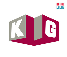 Fototapeta premium KG Initial Logo for your startup venture