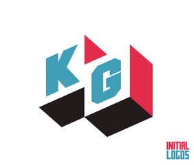 Fototapeta premium KG Initial Logo for your startup venture