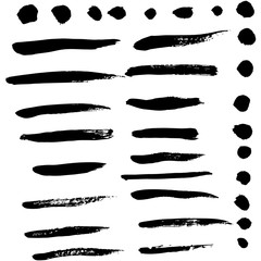 Black water art color brush collection