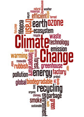 Obraz premium Climate Change, word cloud concept 6