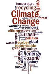 Obraz premium Climate Change, word cloud concept 7