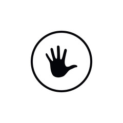 Icon handprint.