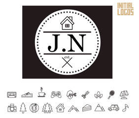 JN Initial Logo for your startup venture