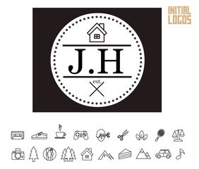 JH Initial Logo for your startup venture