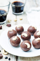 black beans cashew chocolate balls