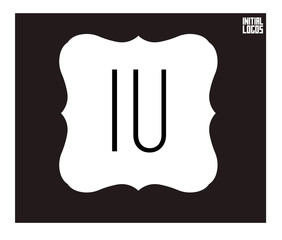 IU Initial Logo for your startup venture