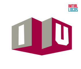 IU Initial Logo for your startup venture