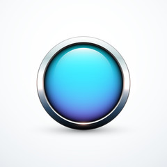 Blue round button