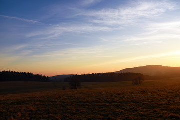 Sunrise in north of Bohemia