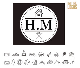 HM Initial Logo for your startup venture