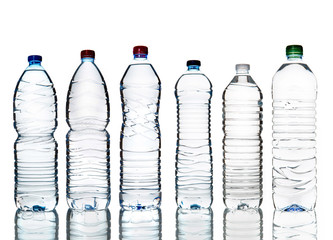 Bottle of water isolated on a white background
