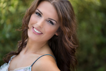 Naklejka premium Portrait of a natural pretty woman