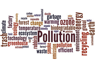 Pollution, word cloud concept 5