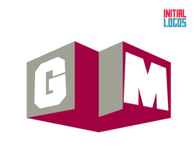 Fototapeta premium GM Initial Logo for your startup venture
