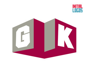 Fototapeta premium GK Initial logo