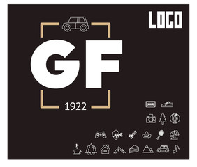 GF Initial Logo for your startup venture