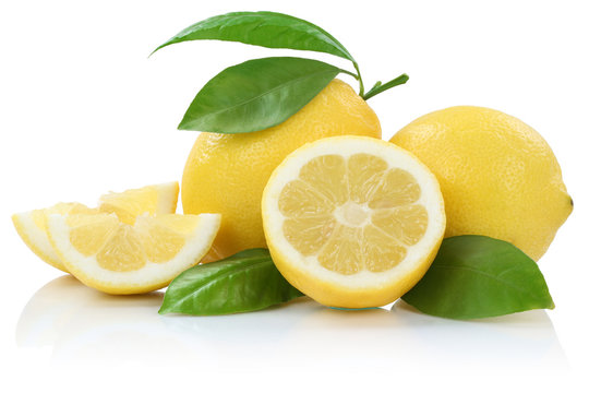 Zitrone Zitronen Früchte Freisteller freigestellt isoliert