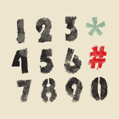 imprint numbers design set