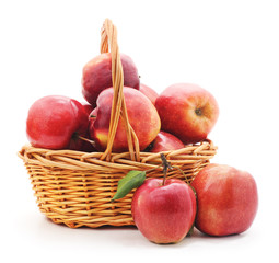 Fototapeta na wymiar Basket with red apples.