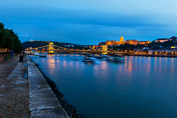 Danube in Budapest by night