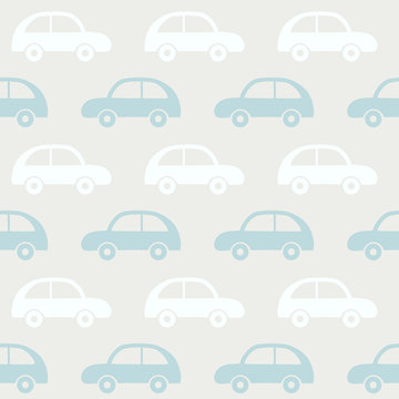 Vector seamless pattern with cars