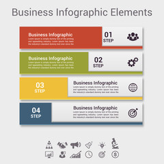 Obraz premium Business Infographics Vector illustration. can be used for workflow layout, banner, diagram, number options, step up options, web design.