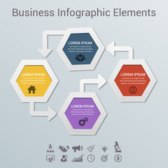 Business Infographics Vector illustration. can be used for workflow layout, banner, diagram, number options, step up options, web design.