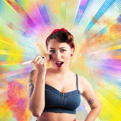 Pop-art make-up