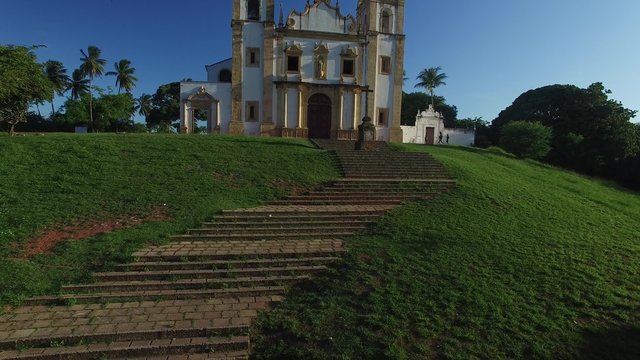 Aerial View of Church of Saint Anthony of Carmo (Igreja do Carmo), Olinda, Pernambuco, Brazil