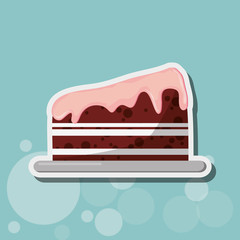 Cake icon design, vector illustration