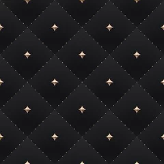 Gordijnen Naadloze luxe donkere zwarte patroon en achtergrond. vectorillustratie © foxysgraphic