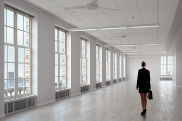 Woman in office room