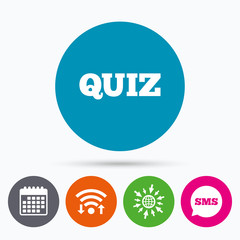 Quiz sign icon. Questions and answers game.