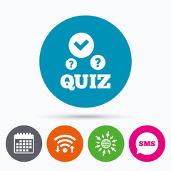 Quiz sign icon. Questions and answers game.