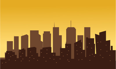 Fototapeta premium industrial silhouette at sunset