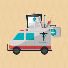 Fototapeta premium ambulance icon design