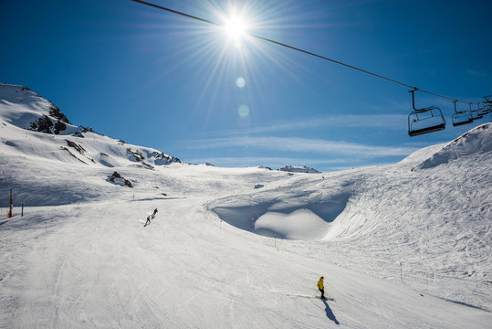 Mountains from formigal winter resort.