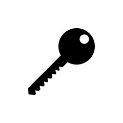 Key icon. Lock symbol. Security sign. Flat design style.