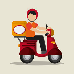 delivery motorcycle design , vector illustration