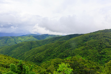 Fototapeta premium A natural geological wonder of limestone mountain, Laos