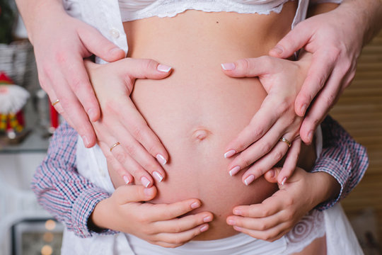 pregnant woman and hands