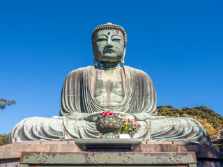 Great Buddha statue Daibutsu at Kamakura