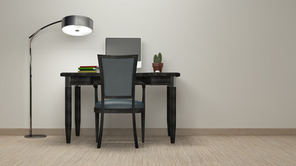 Workroom Simple and good look / 3d 