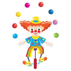 Obraz na płótnie Canvas Circus clown vector illustration