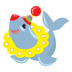 Circus seal vector illustration