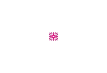 Purple lotus flower top view geometrical logo